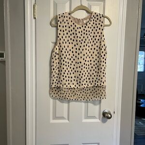 Sleeveless Top - Cream and Black
